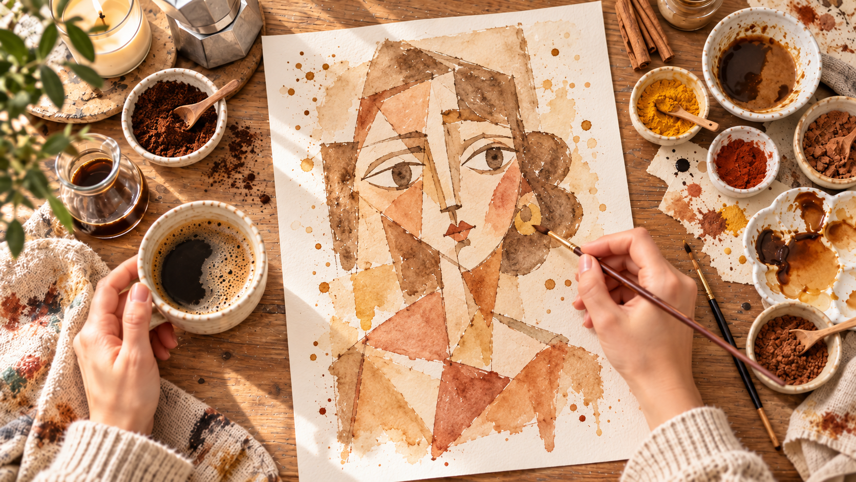Pintura con Café & Otros Pigmentos Naturales